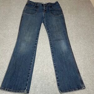 Y2K 90s GAP Low Rise Boot‎ Cut Stretch Jeans Women's 10R Denim Flap Pocket retro
